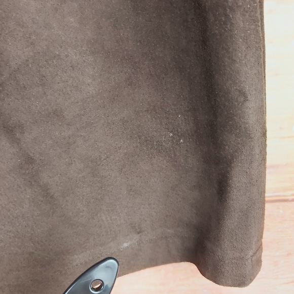 VINTAGE AILES DE LA MODE suede leather skirt size 15/16 Made in Canada - Picture 11 of 11
